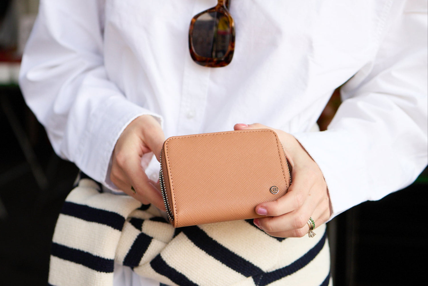ALS25-537 ALMOND Camel Grey Wallet Model