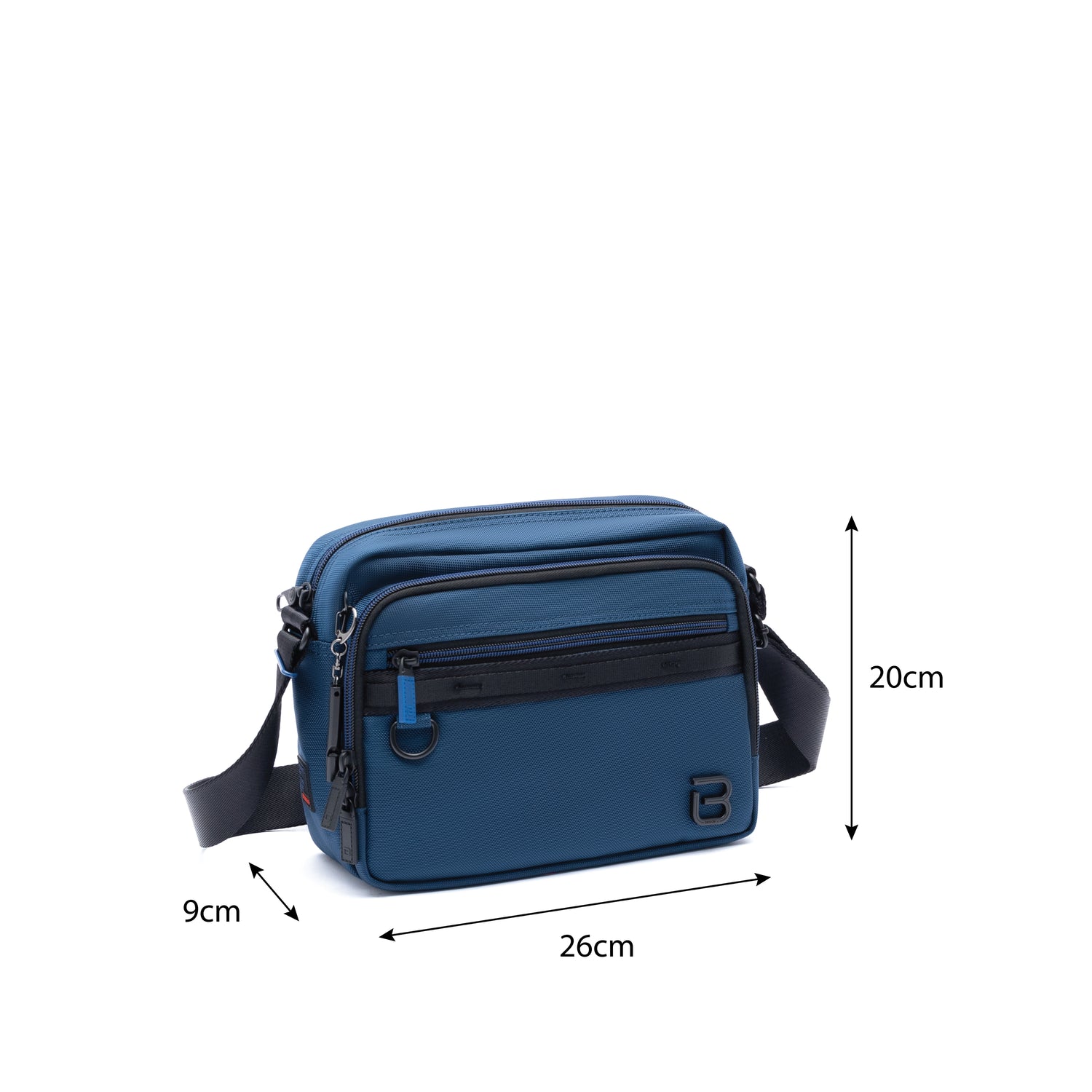BAPC2212R2-300 Recital Blue Crossbody Size