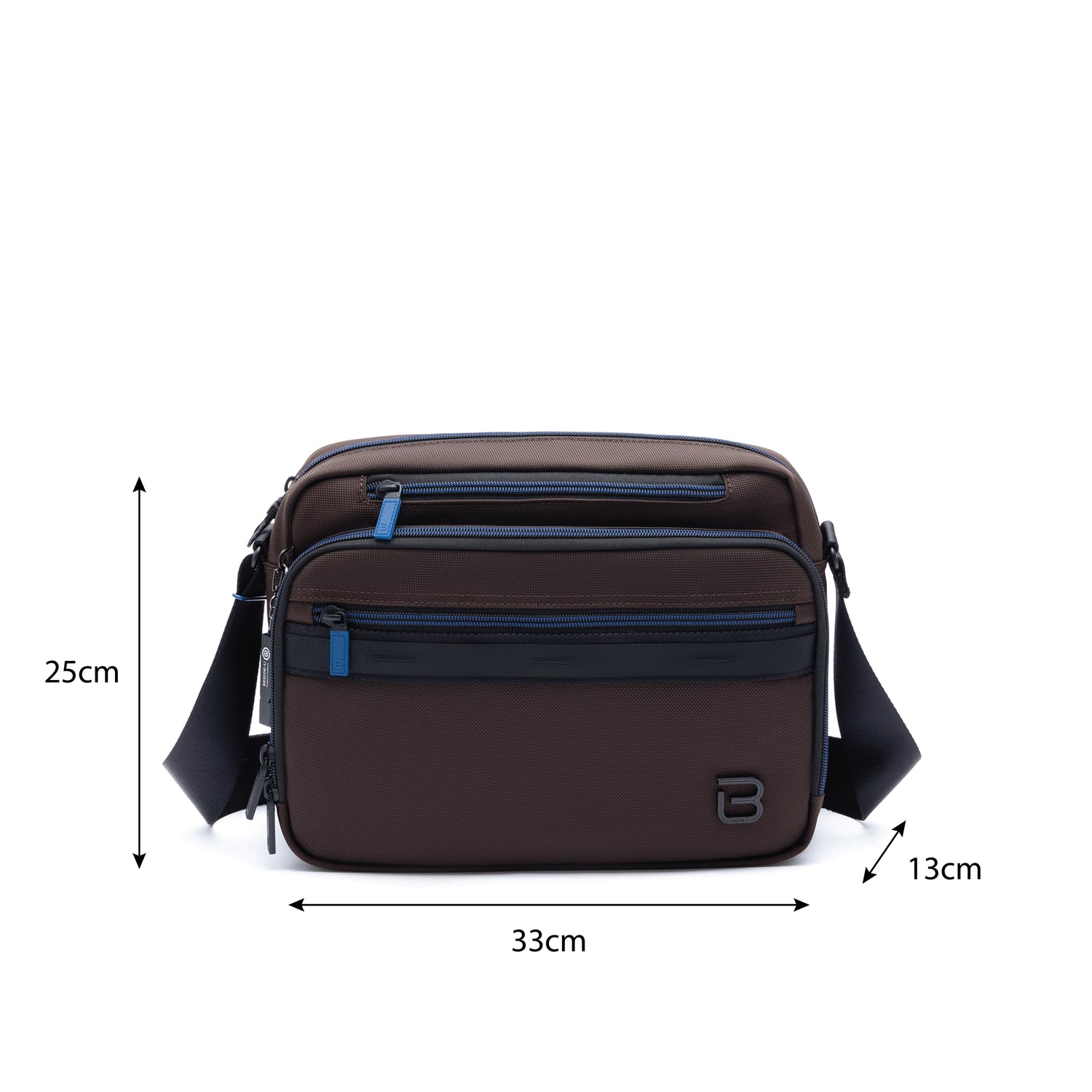 BAPC2106R1-771 Parable Pilot Dark Coffee Crossbody Size