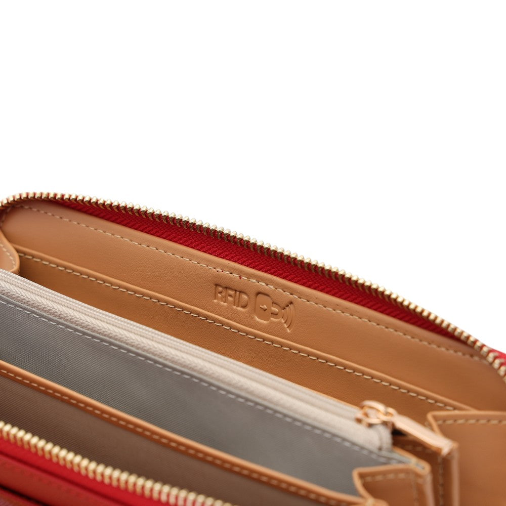 ALS07-200 Britney Red Wallet Inside RFID Zip