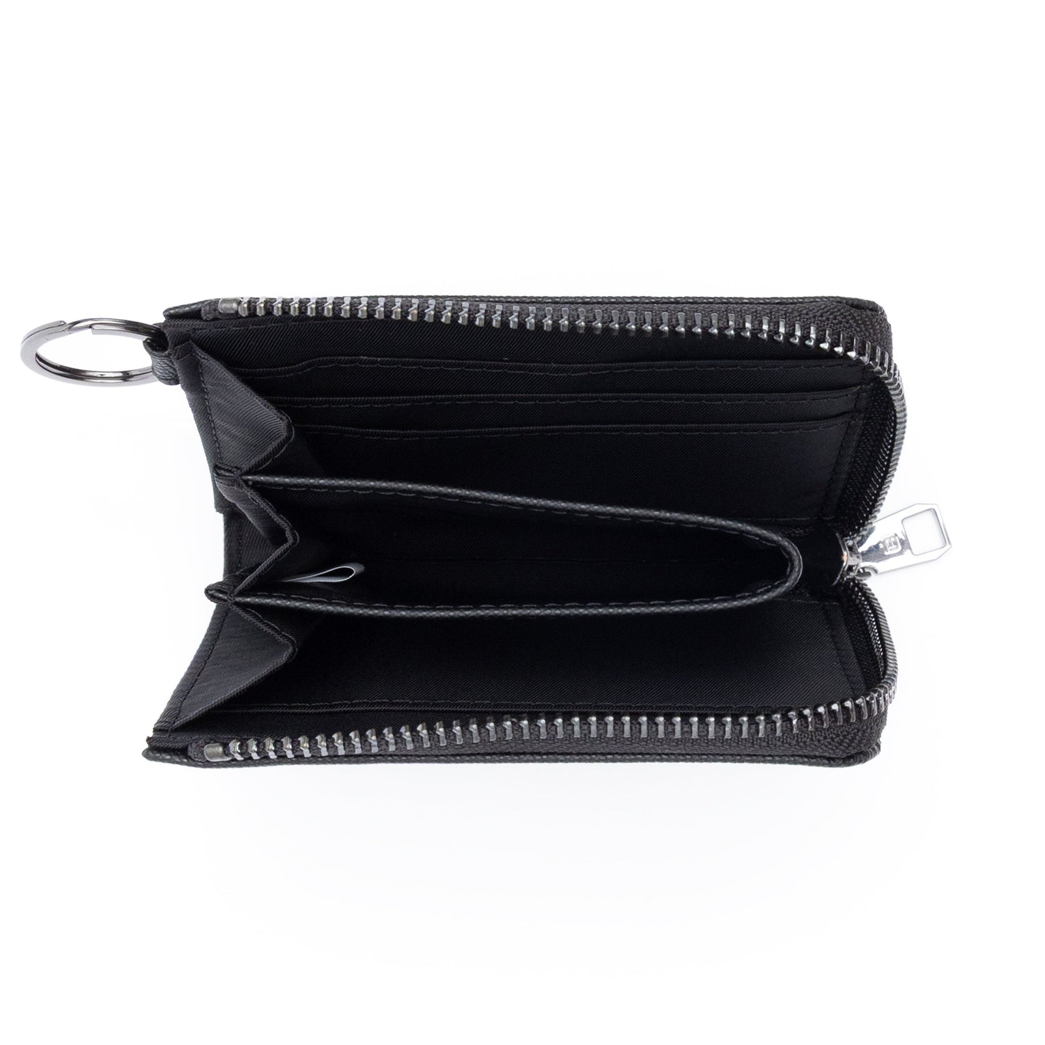 ALS30-1D6 Leaf Black Cross Wallet Inside Pocket