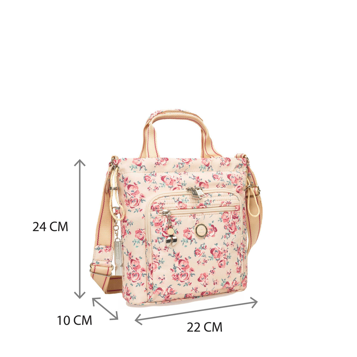 BFYP2616-598 Orchid Beige Vintage Bouquet Satchel Size