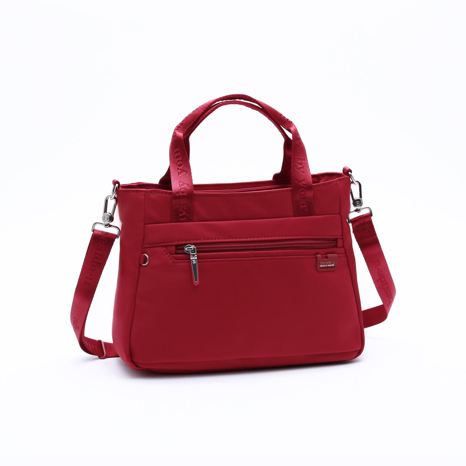 BAB2305-209 Nonstop Deep Red Satchel Angled