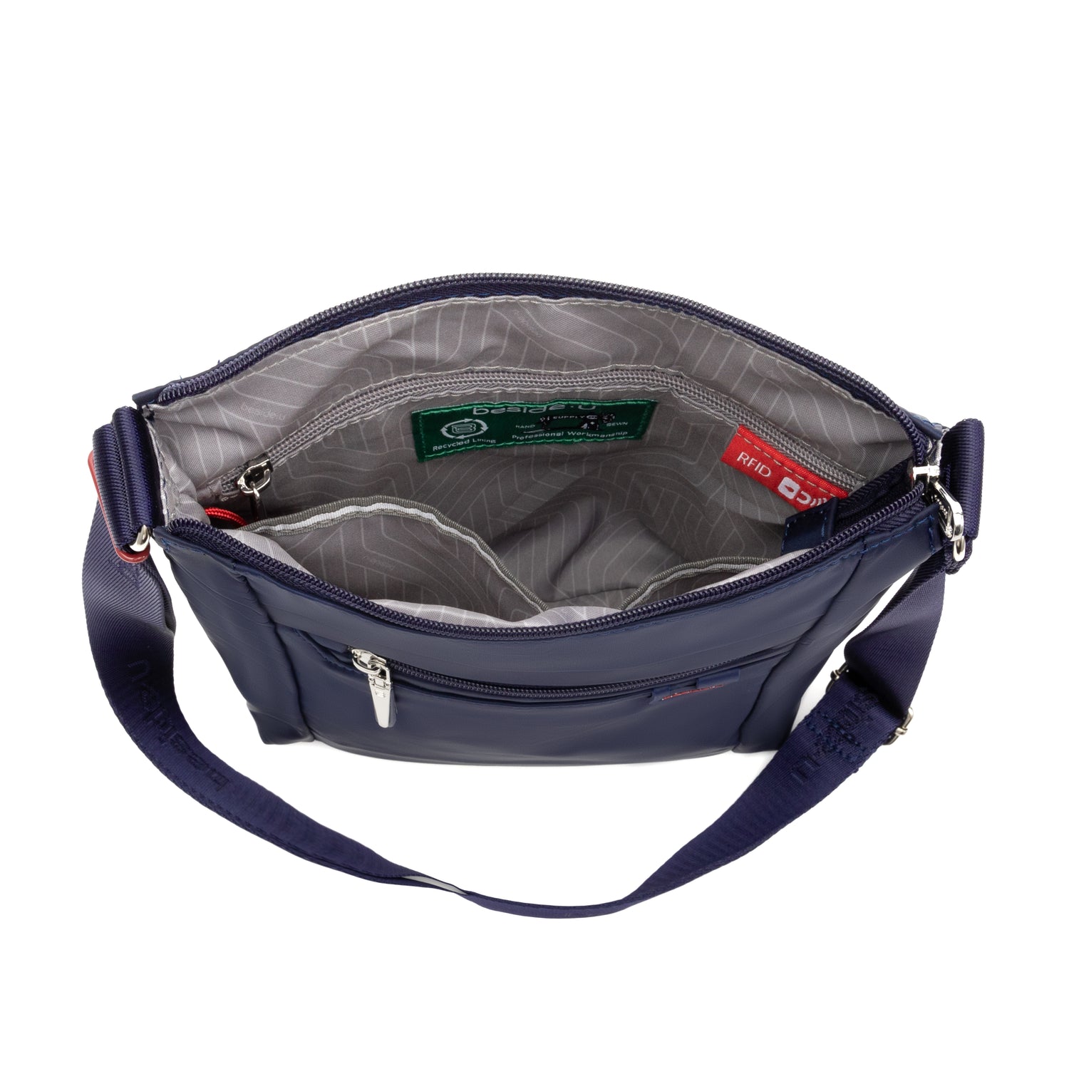 BAB2308-345 Angle Deep Blue Crossbody Inside
