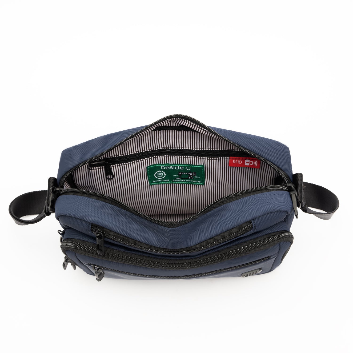 BAP2306-3H5 Grand Pilot Blue Crossbody Inside Main