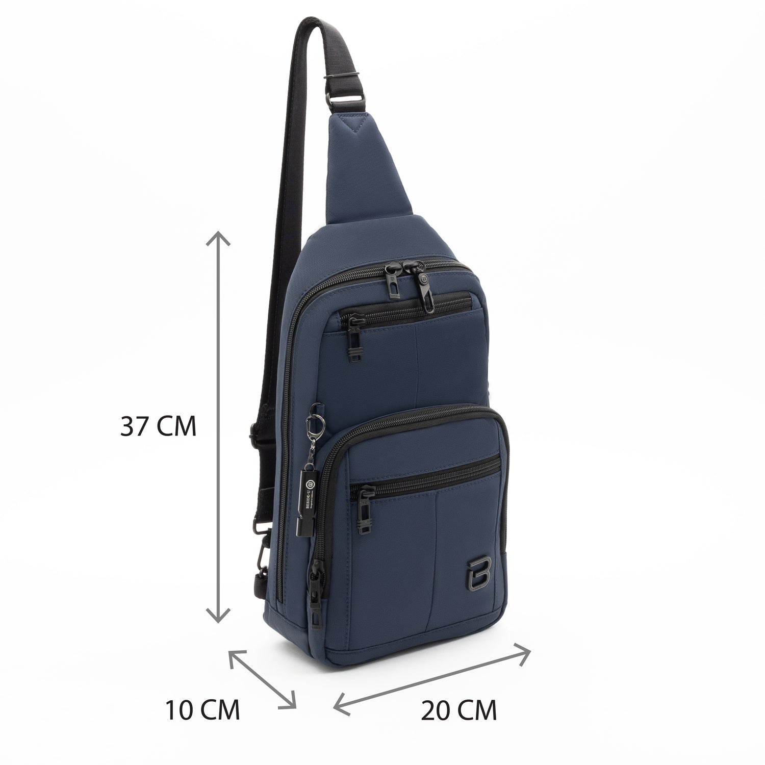 BAP2315-3H5 Topic Pilot Blue Sling Bag Size