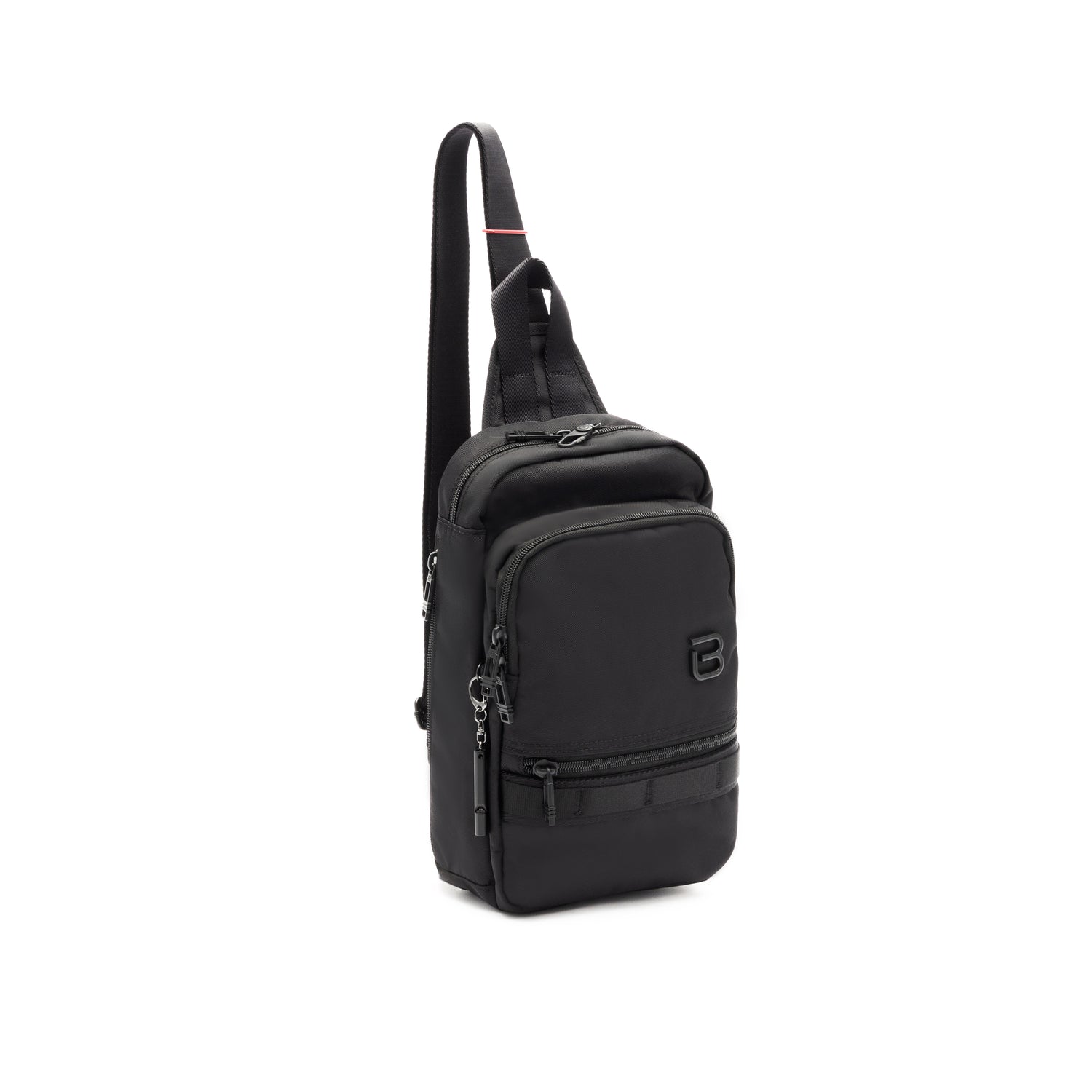 BAPC2206R1-100 Radiant Black Sling Bag Angled