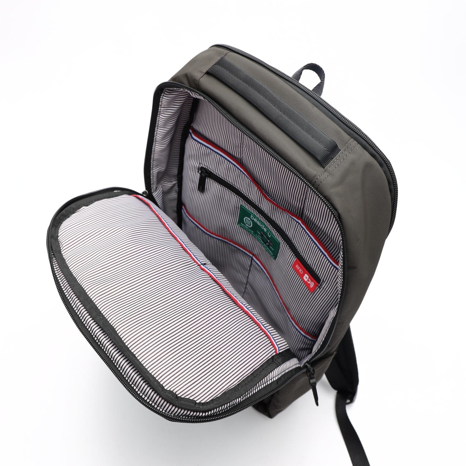 BAPC2301-600 Purpose Grey Backpack Inside Main