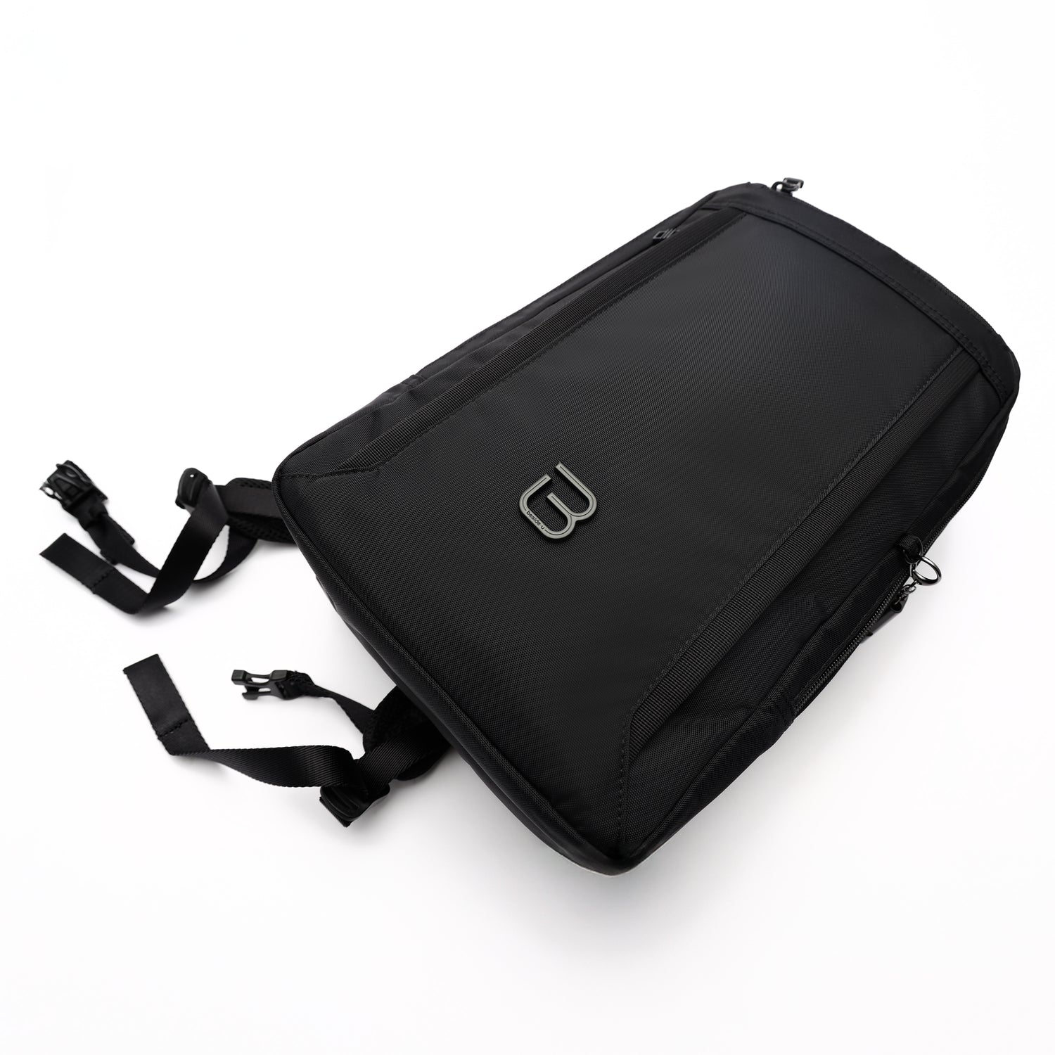 BAPC2304-100 Daybreak Black Backpack Lying Down