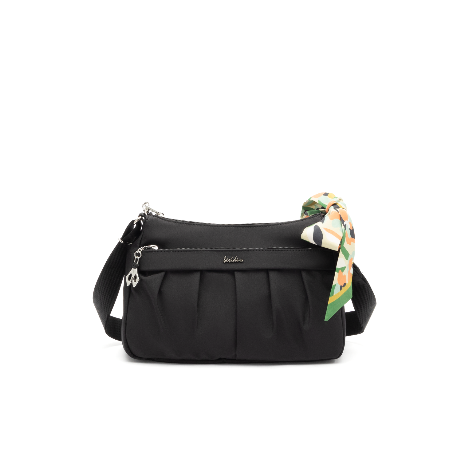 BCSA104-1A8 Isis Silky Black Crossbody Front