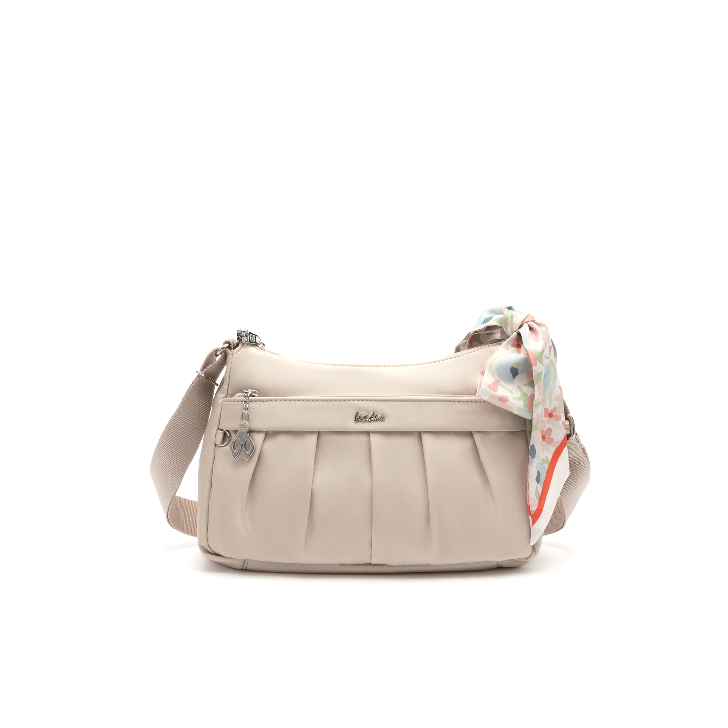 BCSA104-769 Isis Silky Beige Crossbody Front