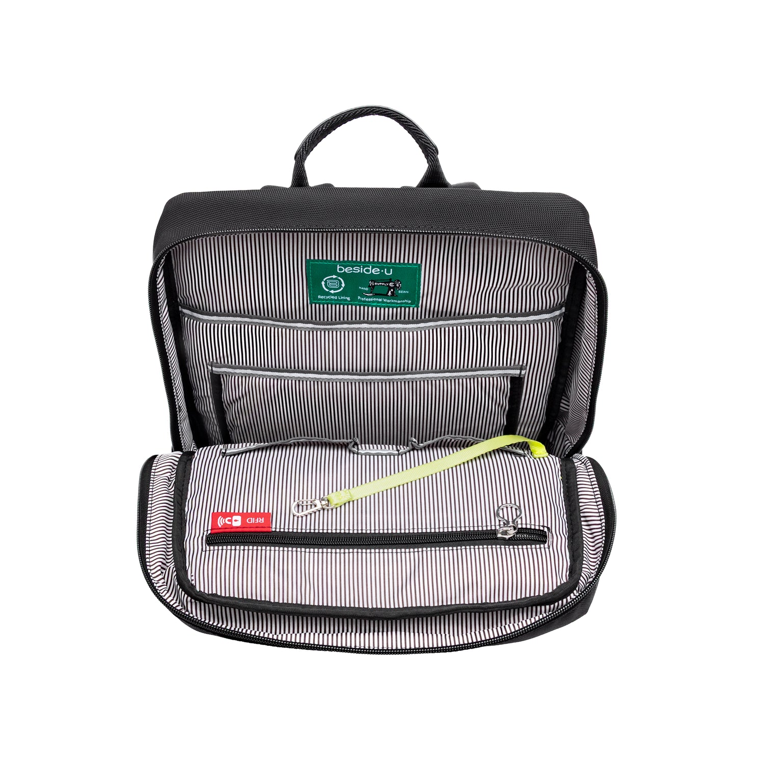 BDA2501-1A7 Davis-01 Black/Grey Backpack Inside Main