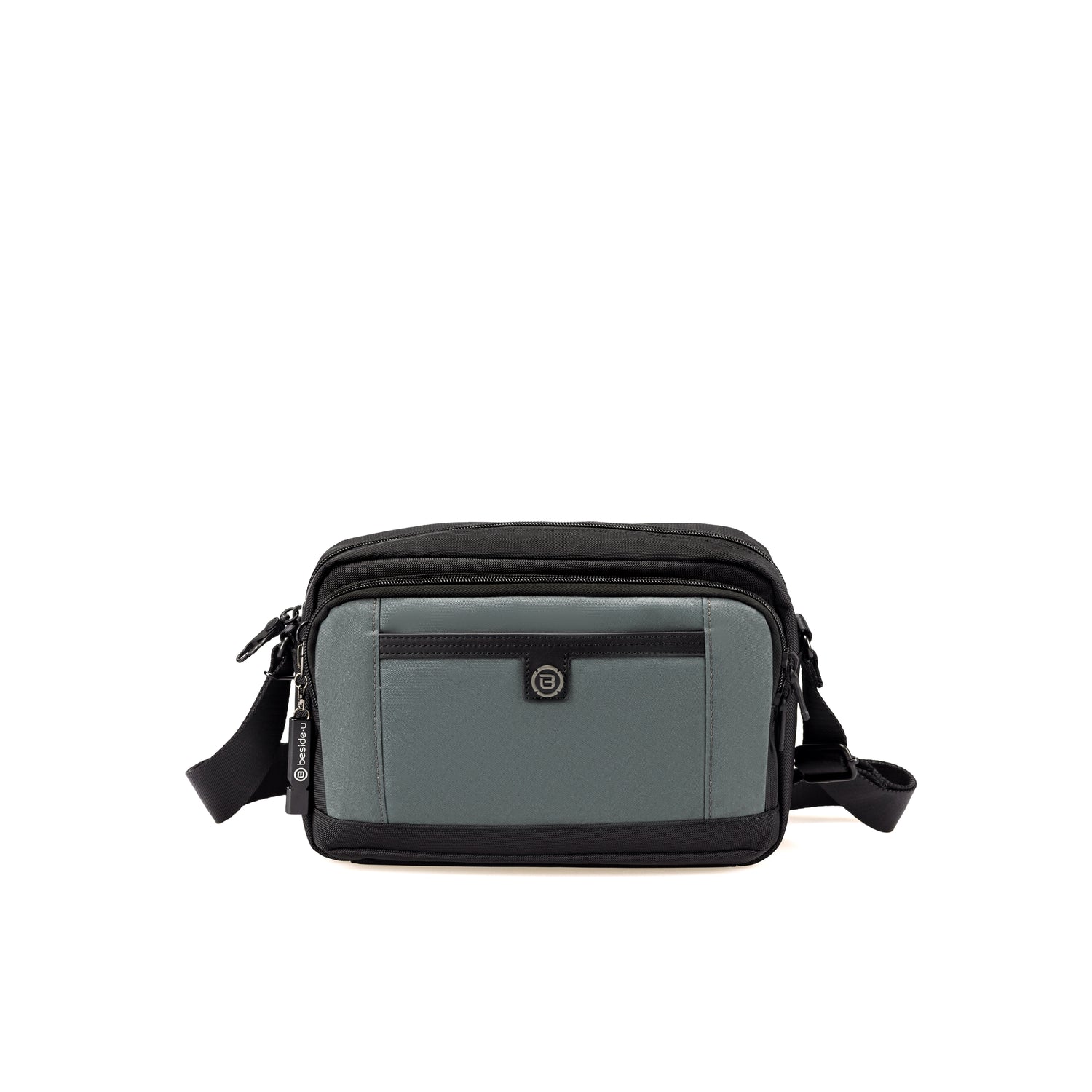 BDA2502-1A7 Davis-02 Black/Grey Crossbody Front