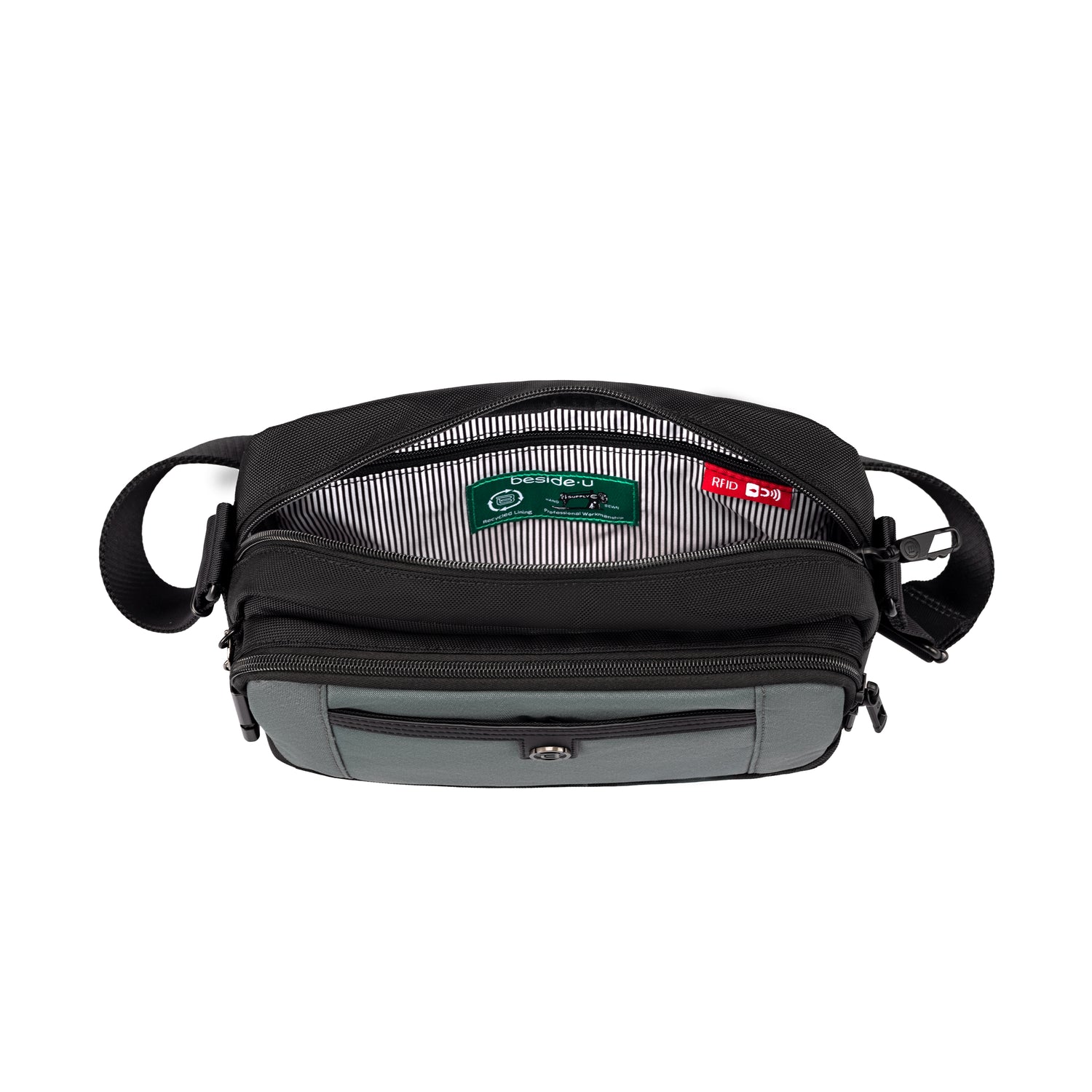 BDA2502-1A7 Davis-02 Black/Grey Crossbody Inside Main