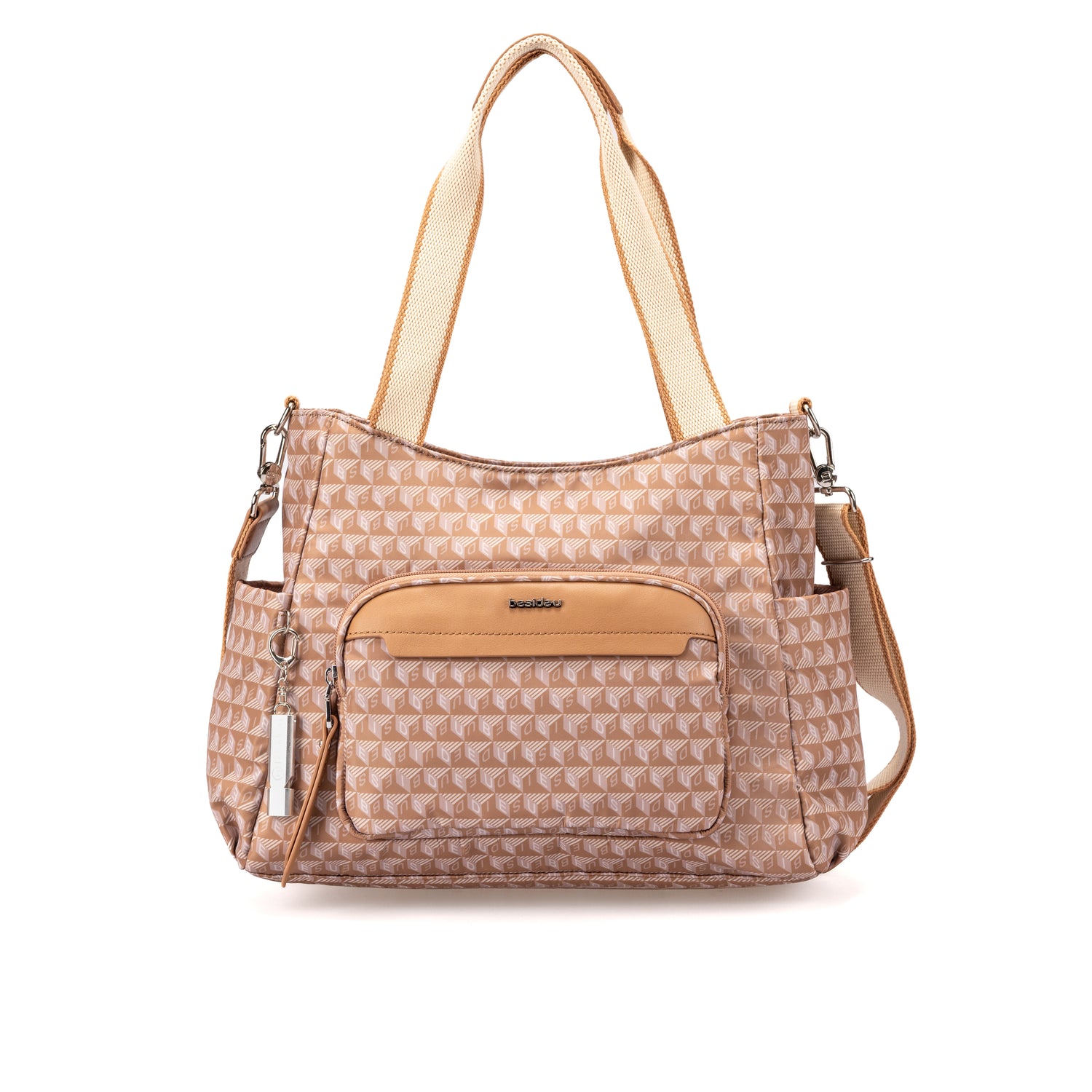 BDY2504-773 Emerald Camel Brown Satchel Front