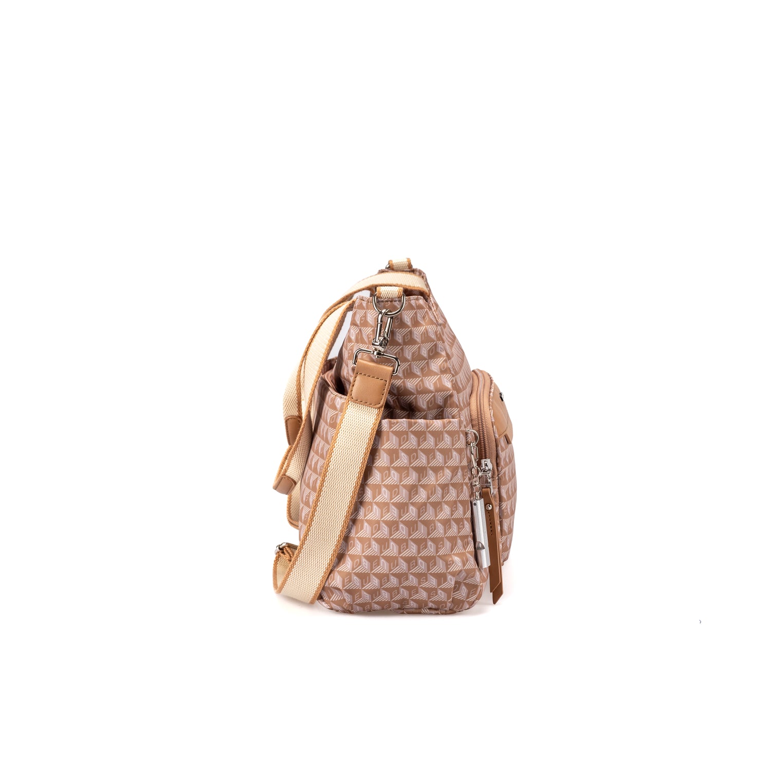 BDY2504-773 Emerald Camel Brown Satchel Left