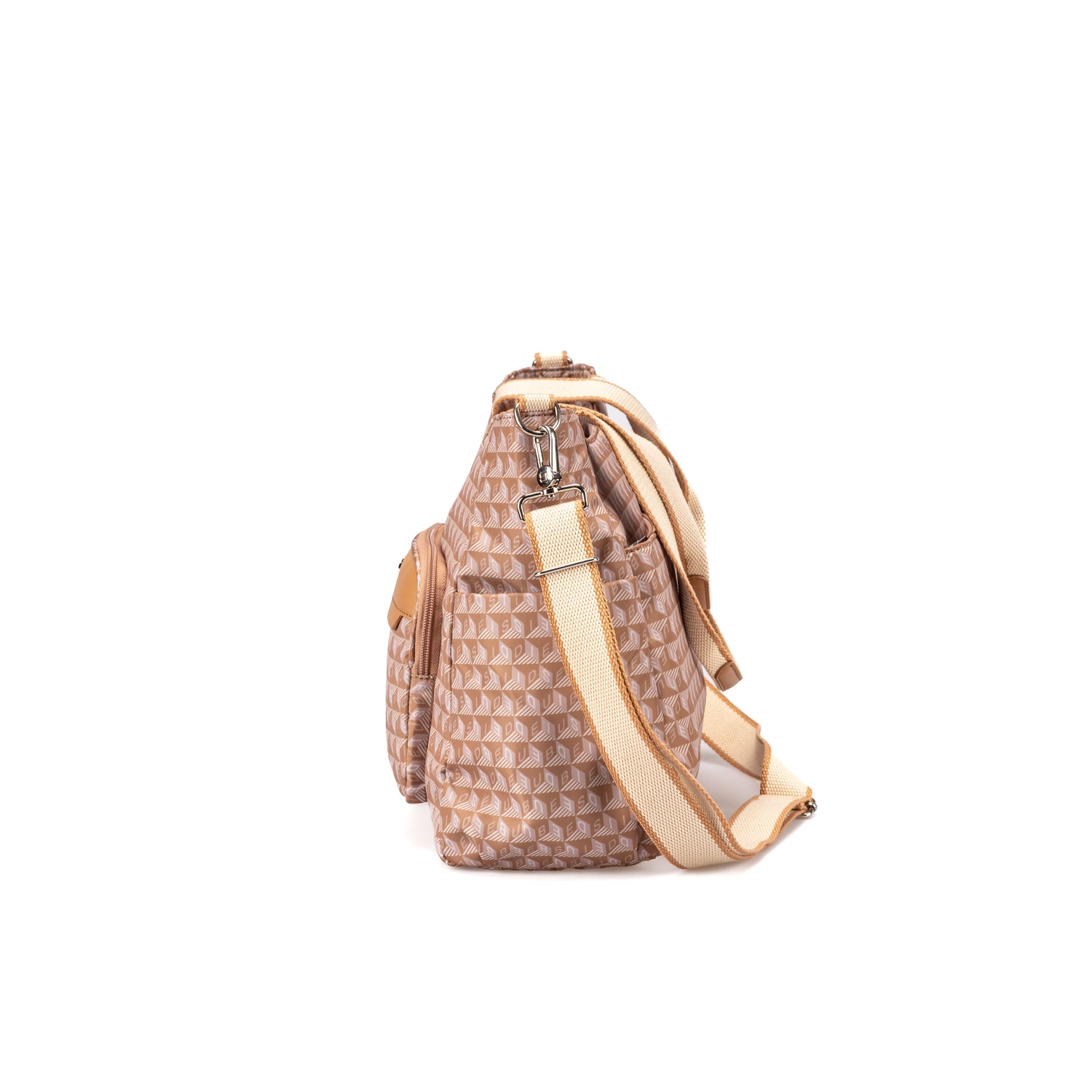 BDY2504-773 Emerald Camel Brown Satchel Right