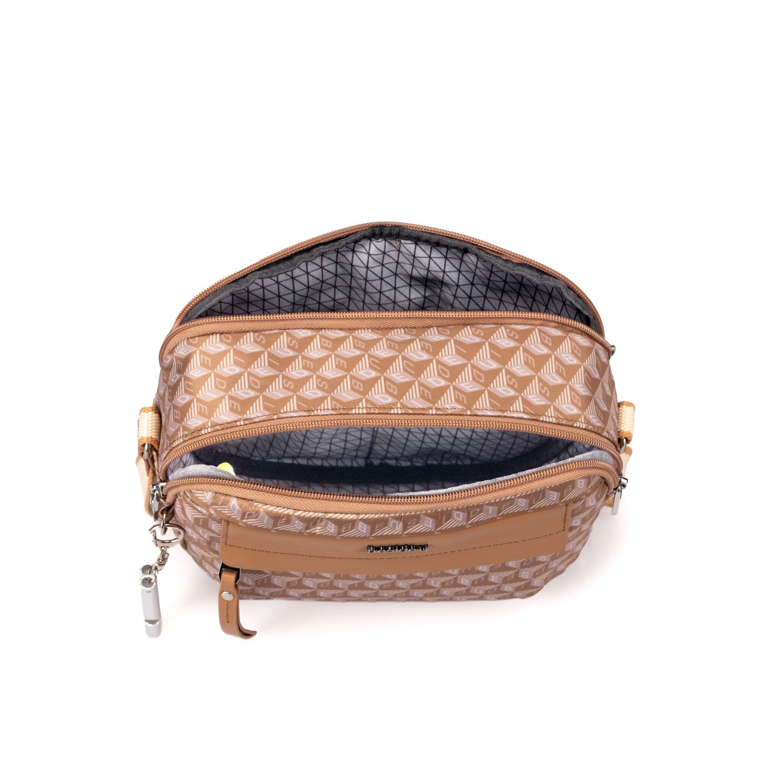 BDY2507-773 Topaz Camel Brown Crossbody Inside