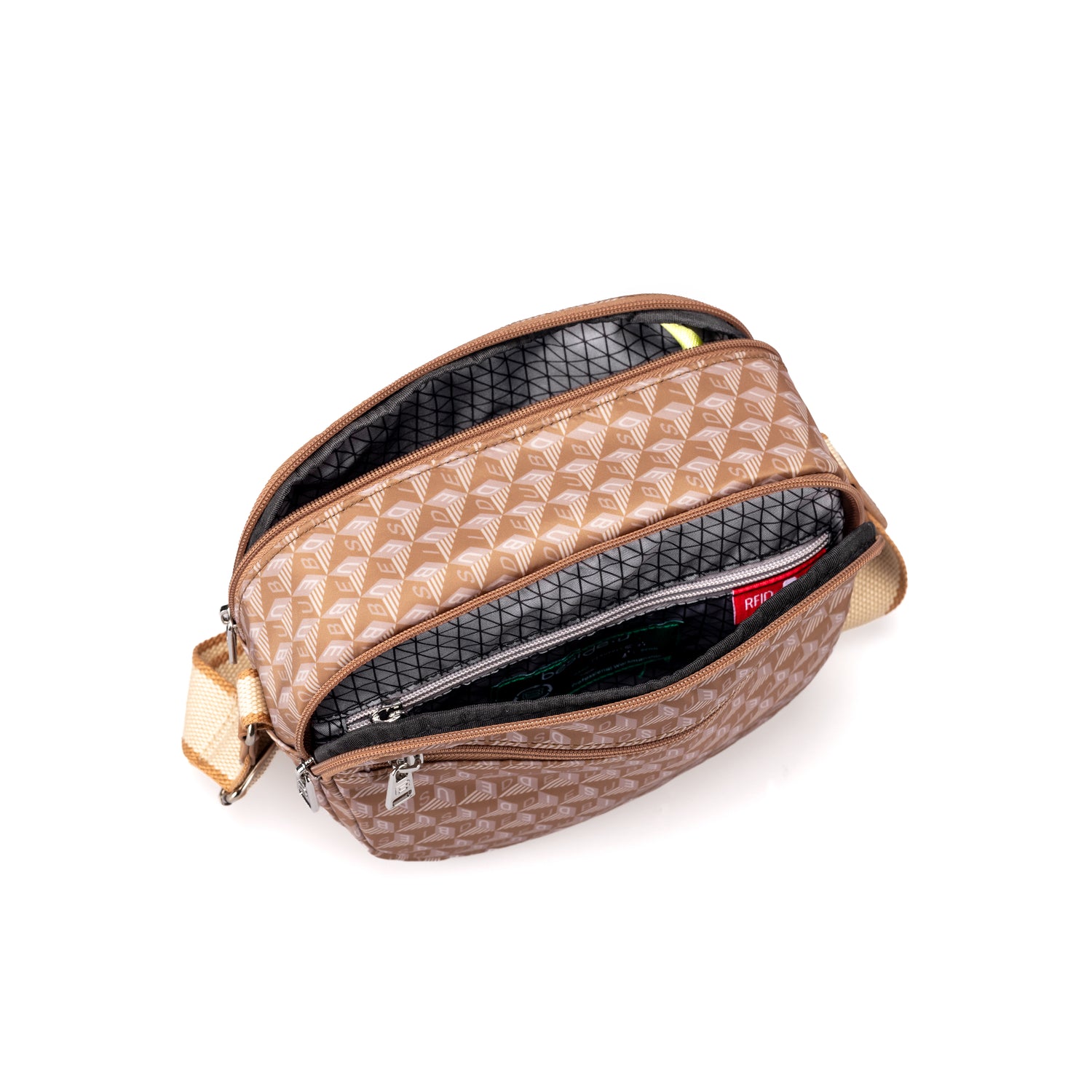 BDY2507-773 Topaz Camel Brown Crossbody Inside Angled