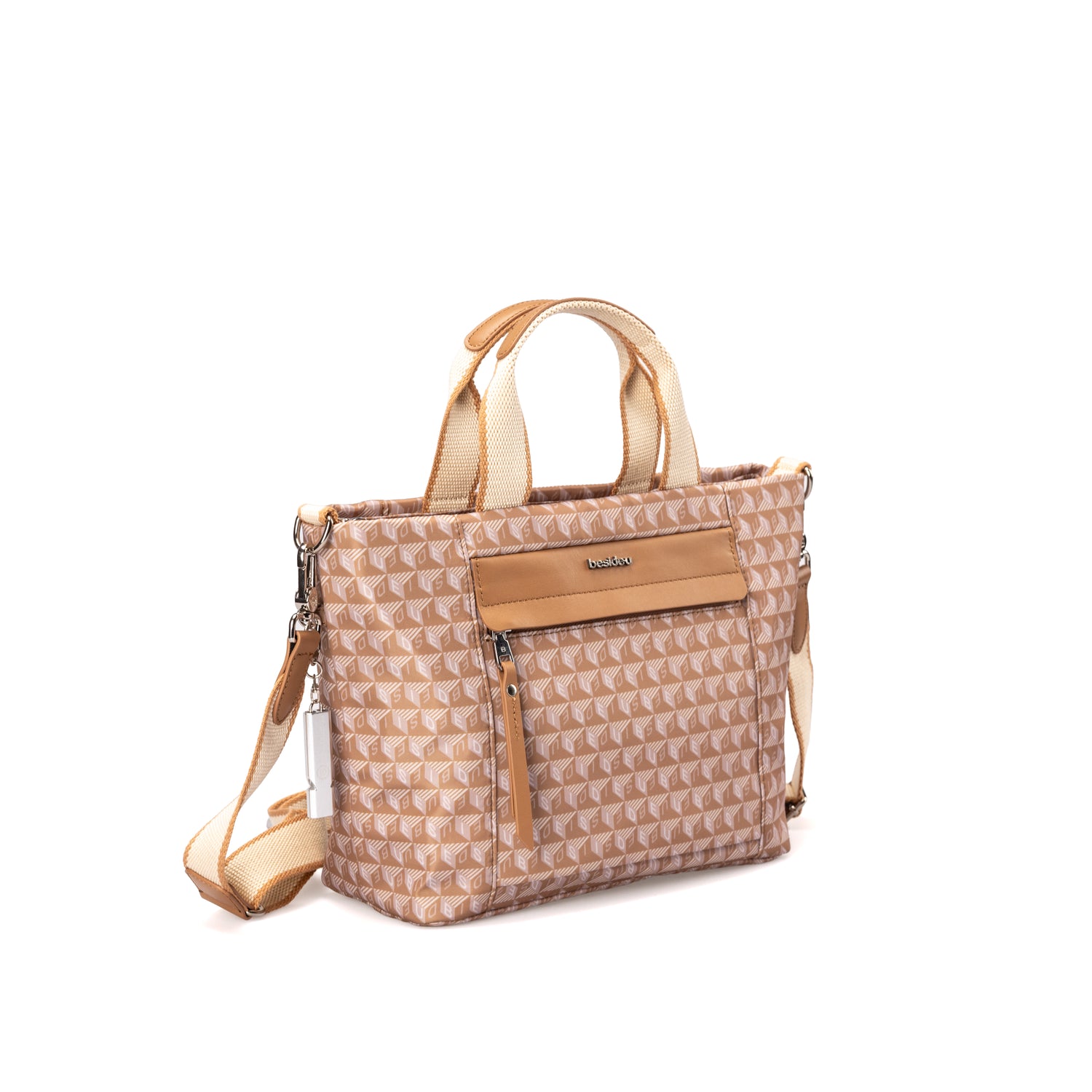 BDY2508-773 Sapphire Camel Brown Satchel Angled