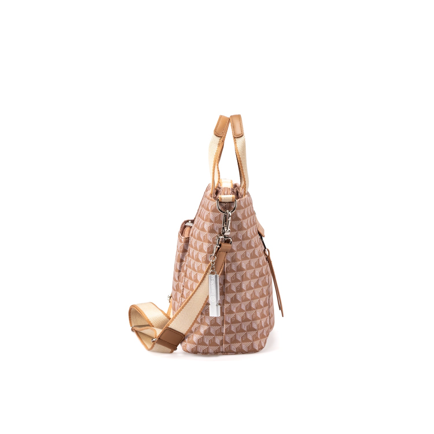 BDY2508-773 Sapphire Camel Brown Satchel Left