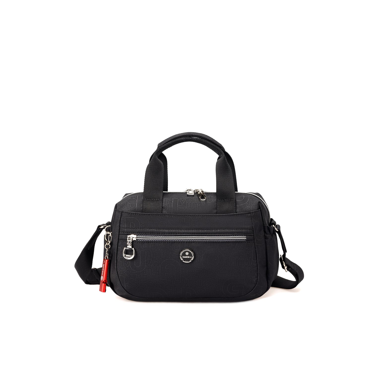 BFY2503L-1C1 Tempo New Embossed Black Satchel Front