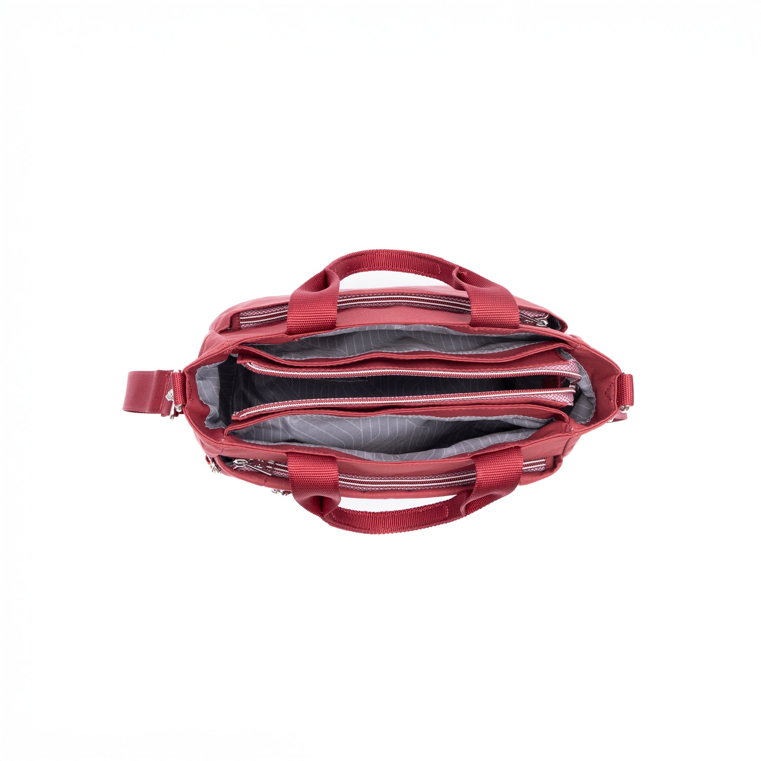 BFY2507-214 Glimmer Dark Red Satchel Inside Front