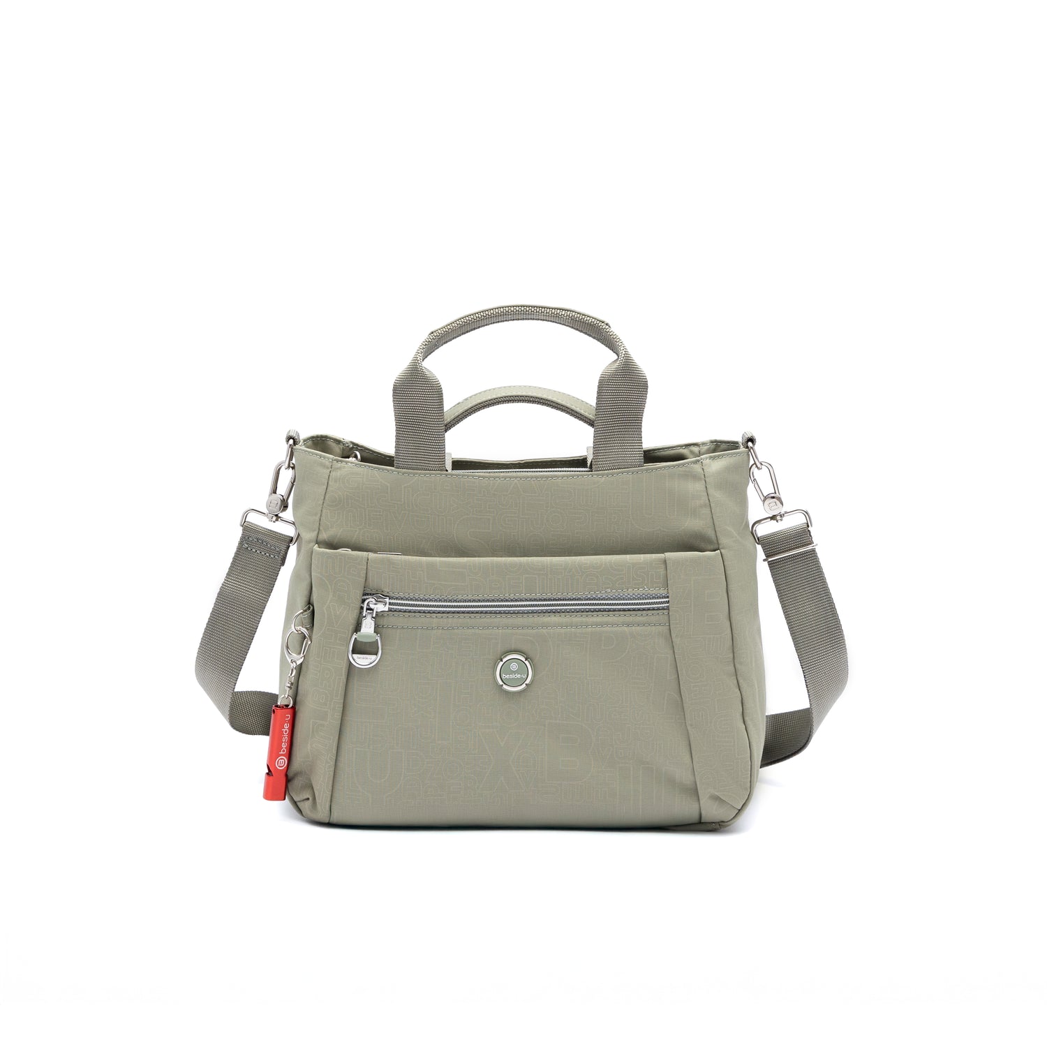 BFY2507-409 Glimmer Olive Green Satchel Front