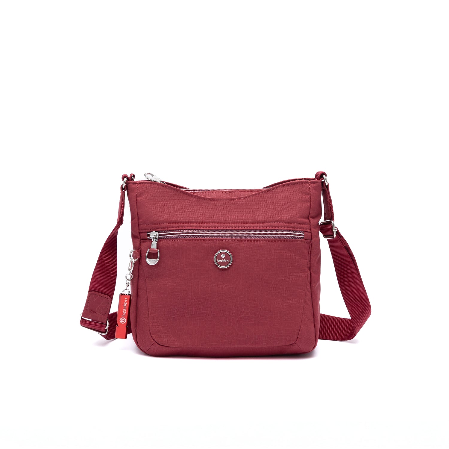 BFY2509-214 Action Dark Red Crossbody Front