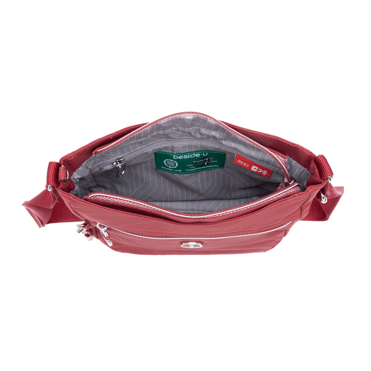 BFY2509-214 Action Dark Red Crossbody Inside Main