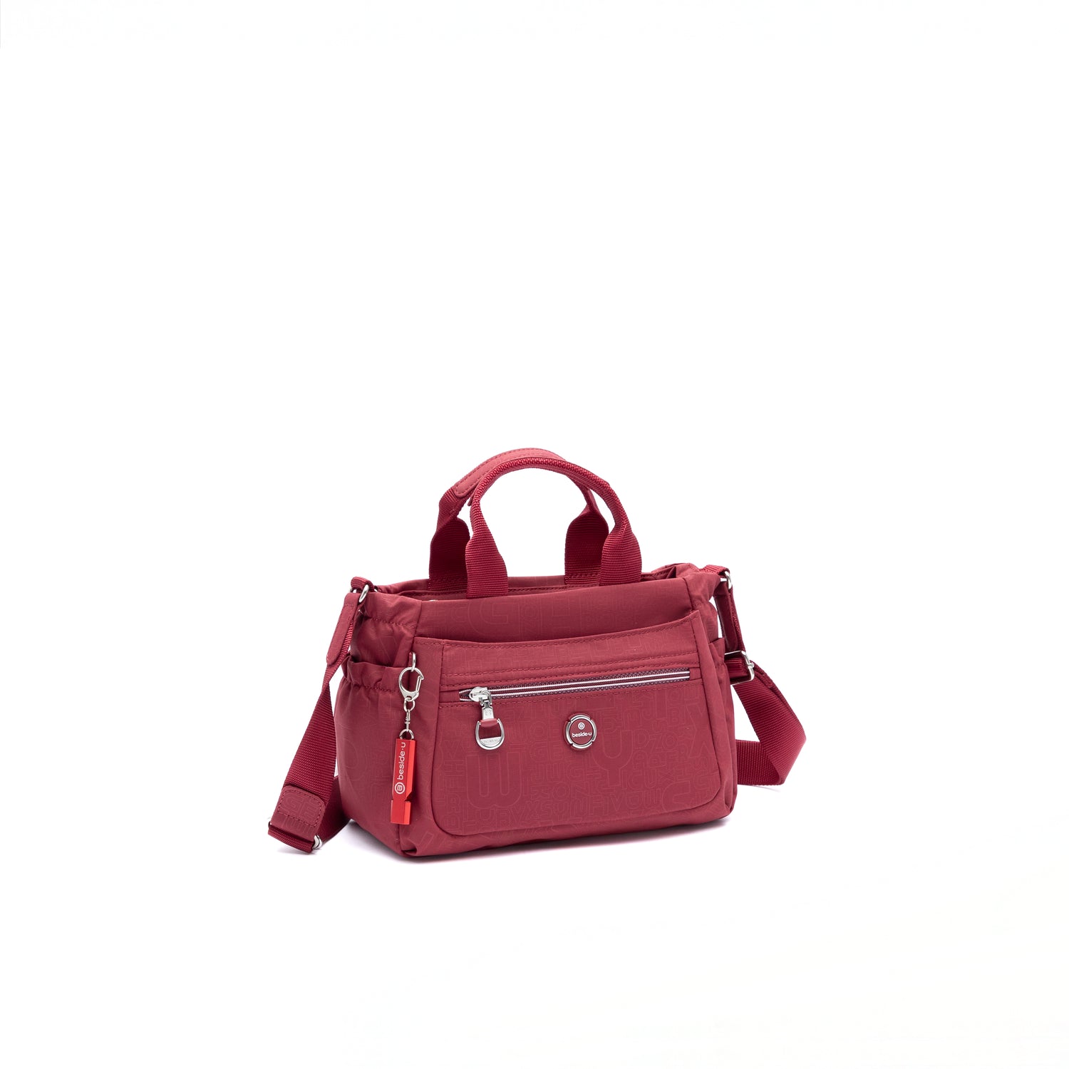 BFY2514-214 Novelty Dark Red Satchel Angled