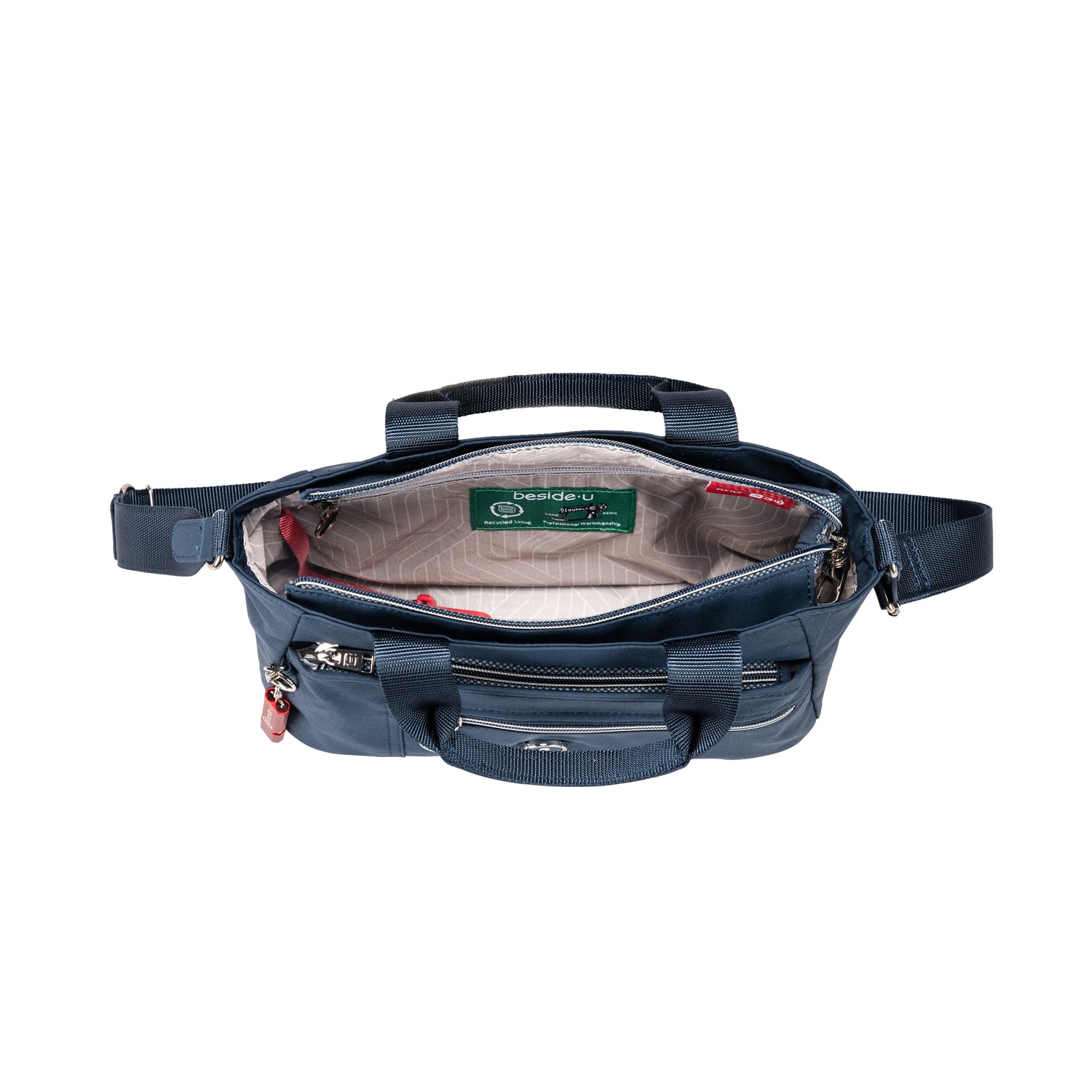 BFY2516-3J5 Overture Indigo Blue Satchel Inside Main