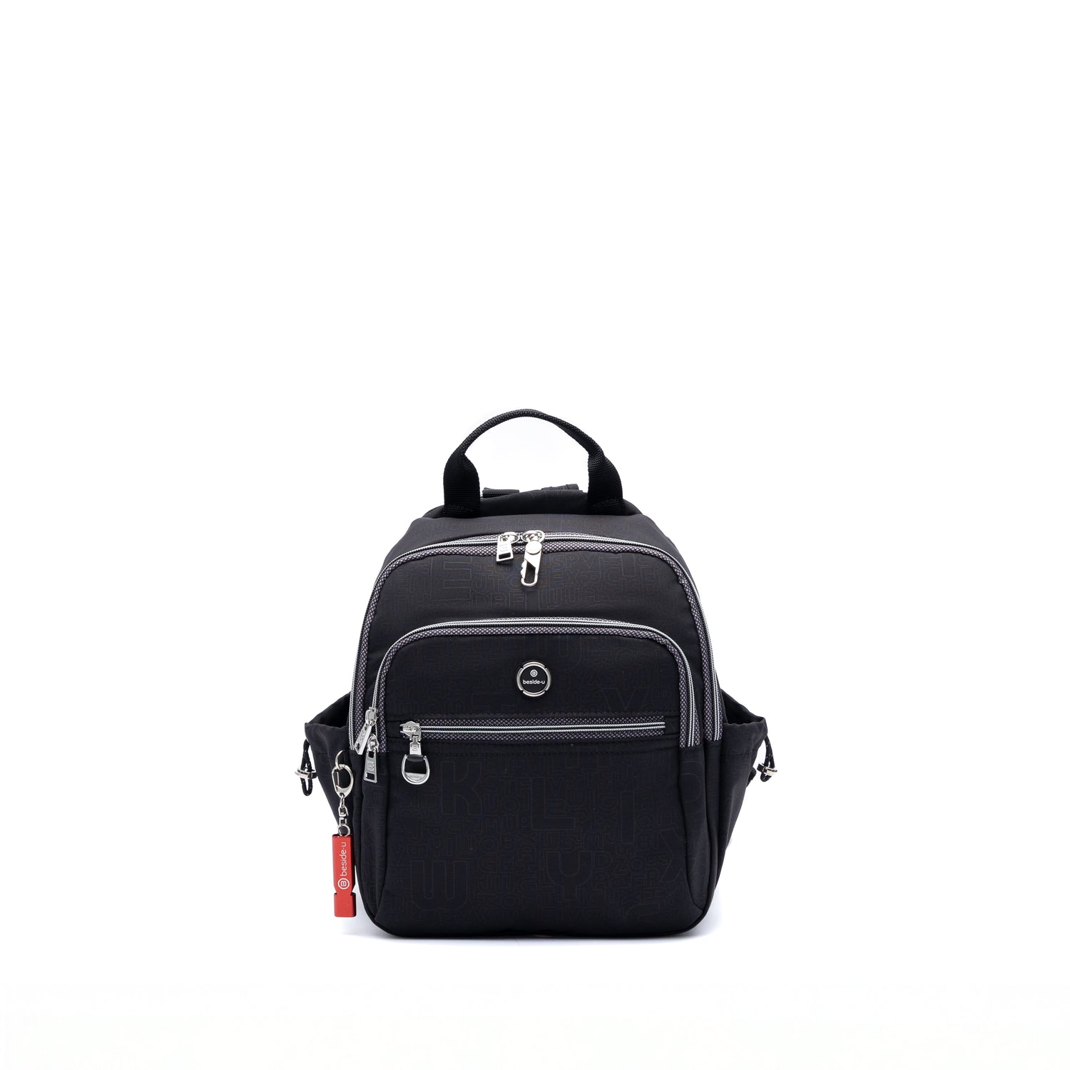 BFY2521-1C1 Tenor New Embossed Black Backpack Front