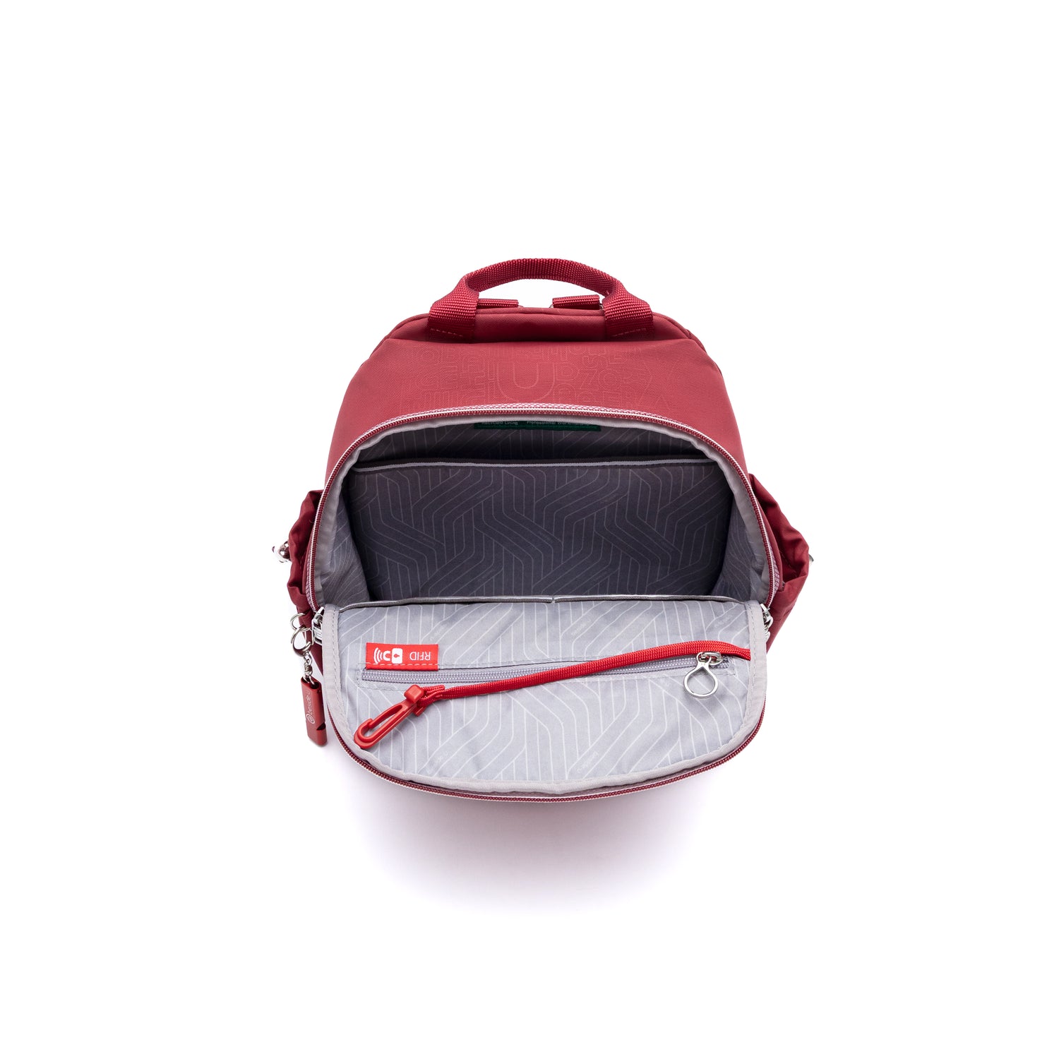 BFY2521-214 Tenor Dark Red Backpack Inside Front