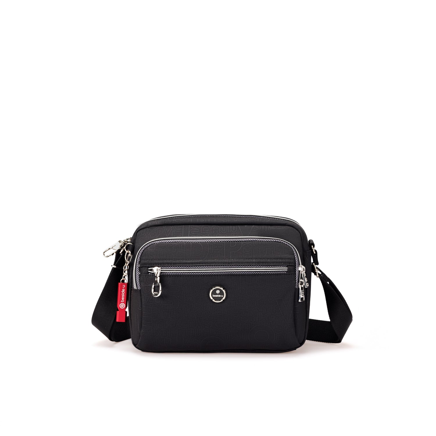 BFY2584-1C1 Presto New Embossed Black Crossbody Front