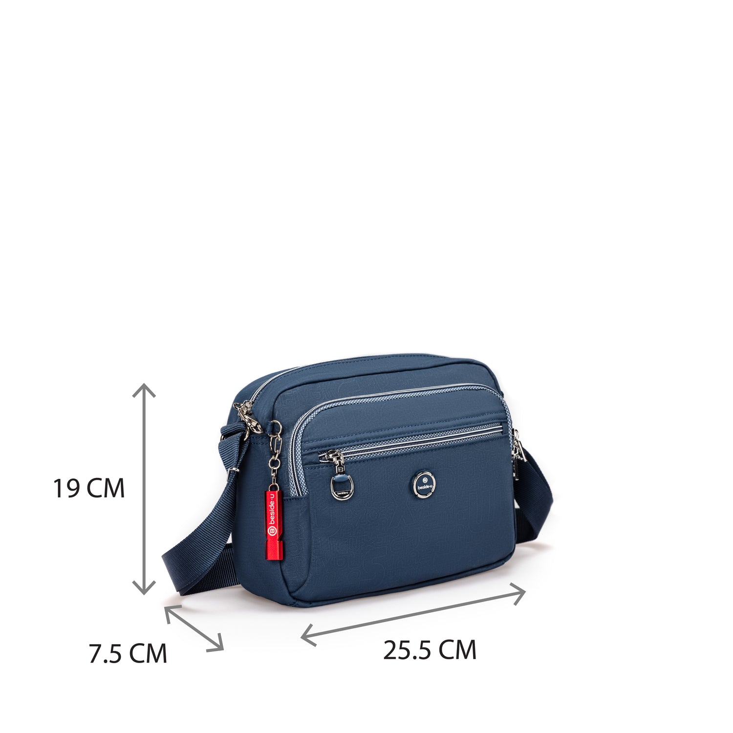 BFY2584-3J5 Presto Indigo Blue Crossbody Size