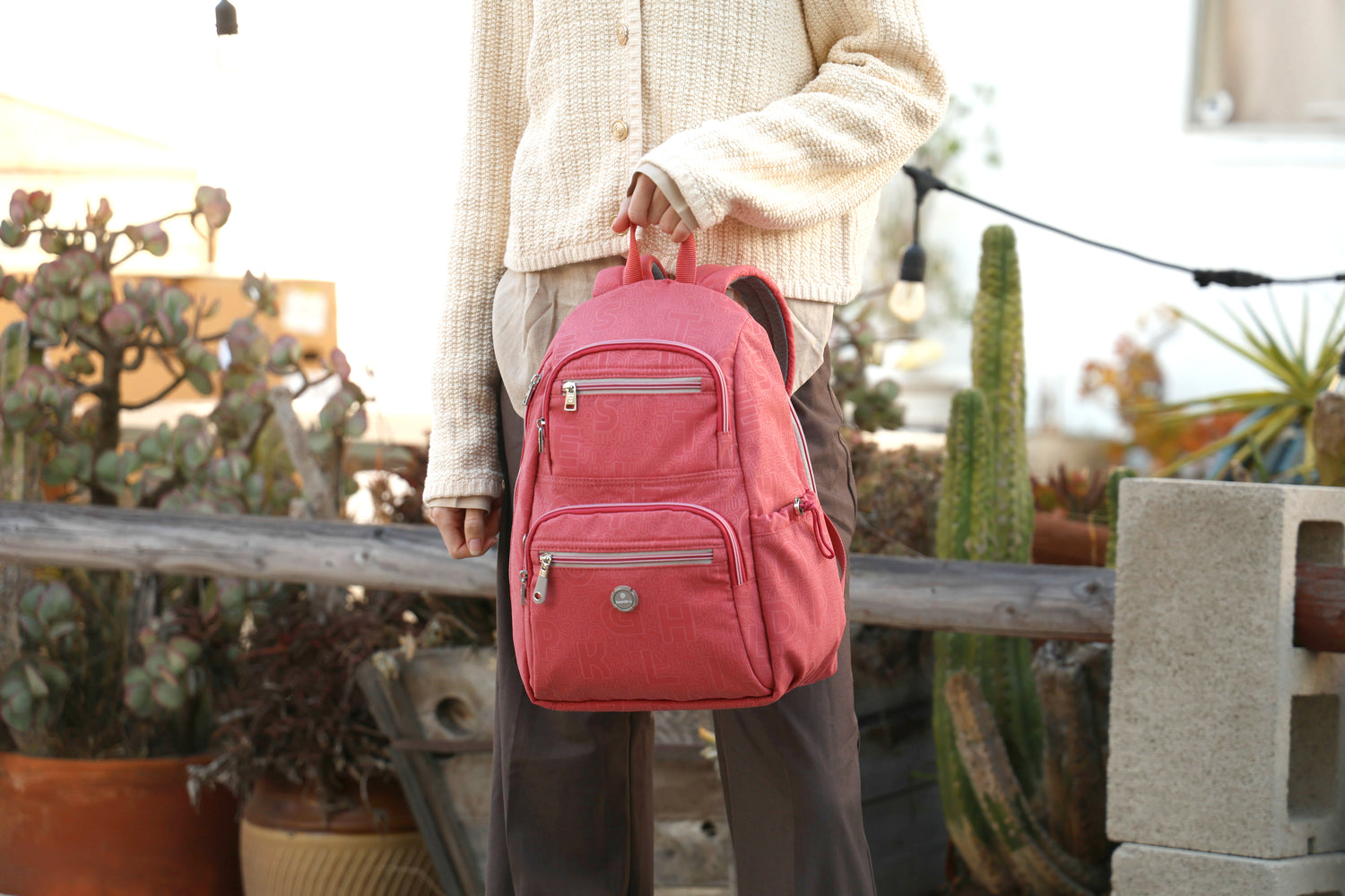 BFYLG170R2-210 Shelter Ribbon Red Backpack By Hand