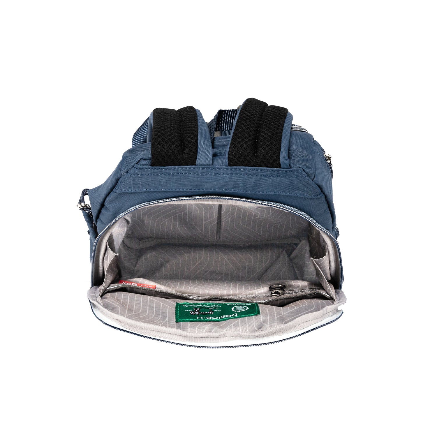 BFYLG170R2-3J5 Shelter Indigo Blue Backpack Inside Main