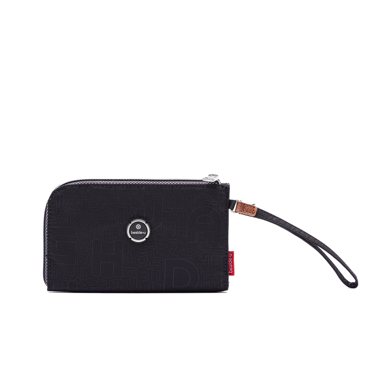 BFYP2501-1C1 Sorbet New Embossed Black Cosmetic Pouch Front