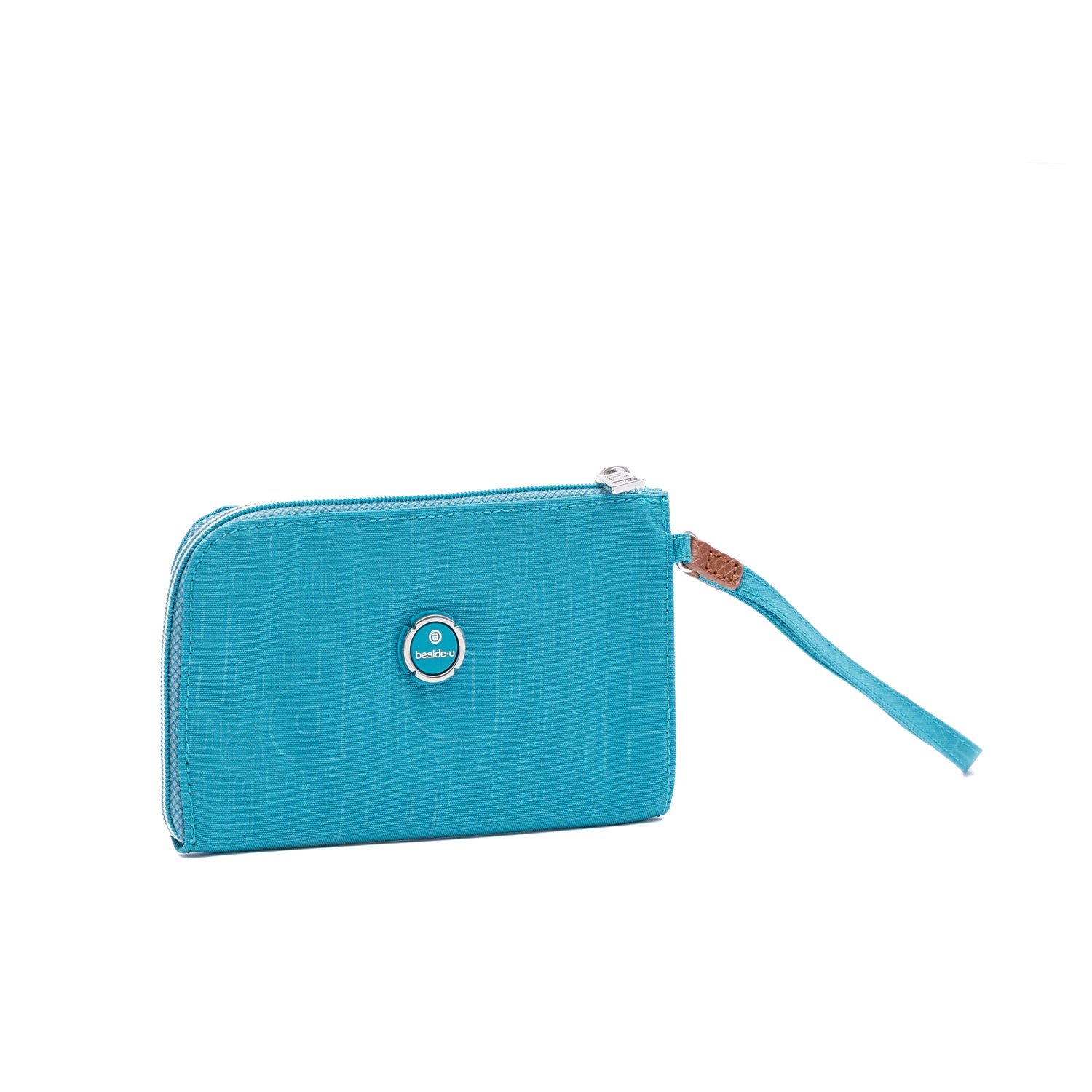BFYP2501-373 Sorbet Peacock Blue Cosmetic Pouch Angled