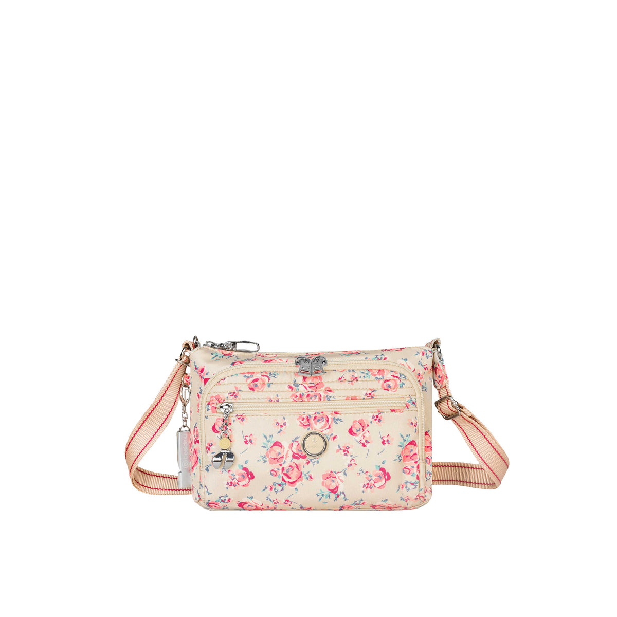 BFYP2564-598 Flower Beige Vintage Bouquet Crossbody Front