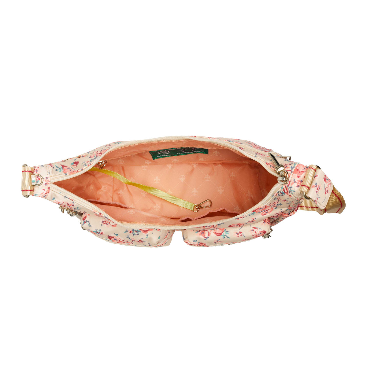 BFYP2601-598 Zinnia Beige Vintage Bouquet Crossbody Inside Main