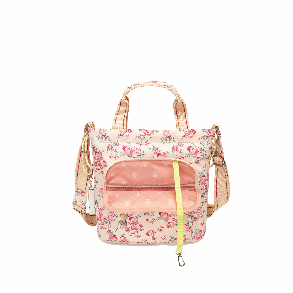 BFYP2616-598 Orchid Beige Vintage Bouquet Satchel Inside Front