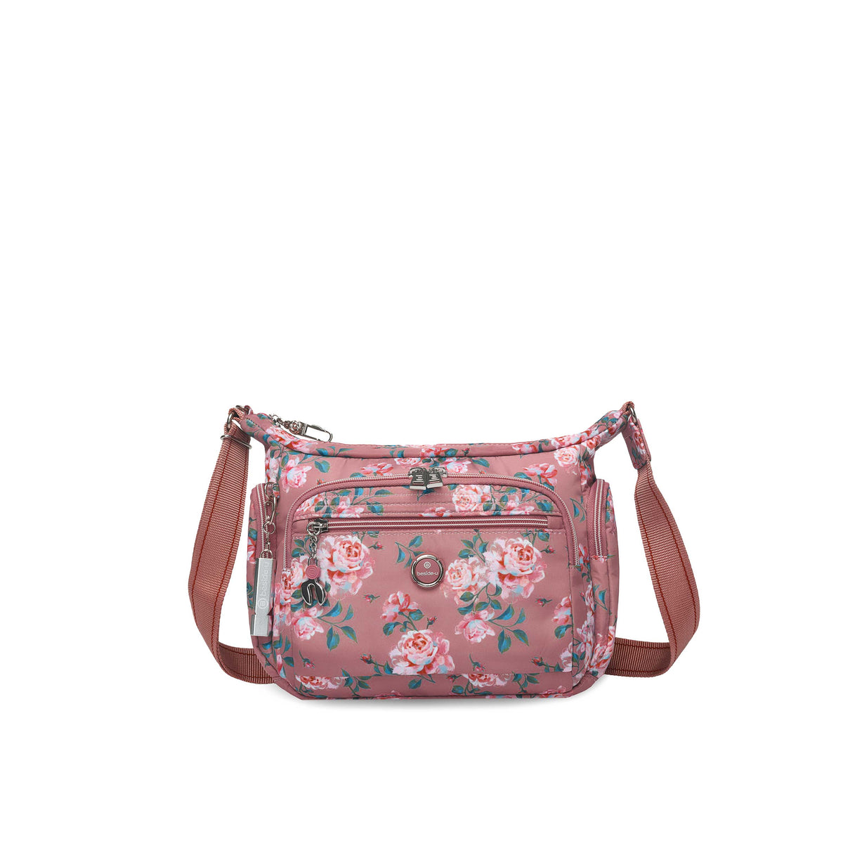 BFYP26214S-965 Begonia Rose Blooms Crossbody Front