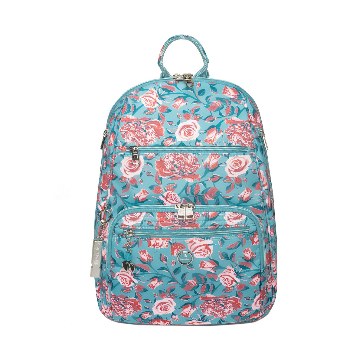 BFYP262314-3L8 Daffodil Slate Blue Petals Backpack Front