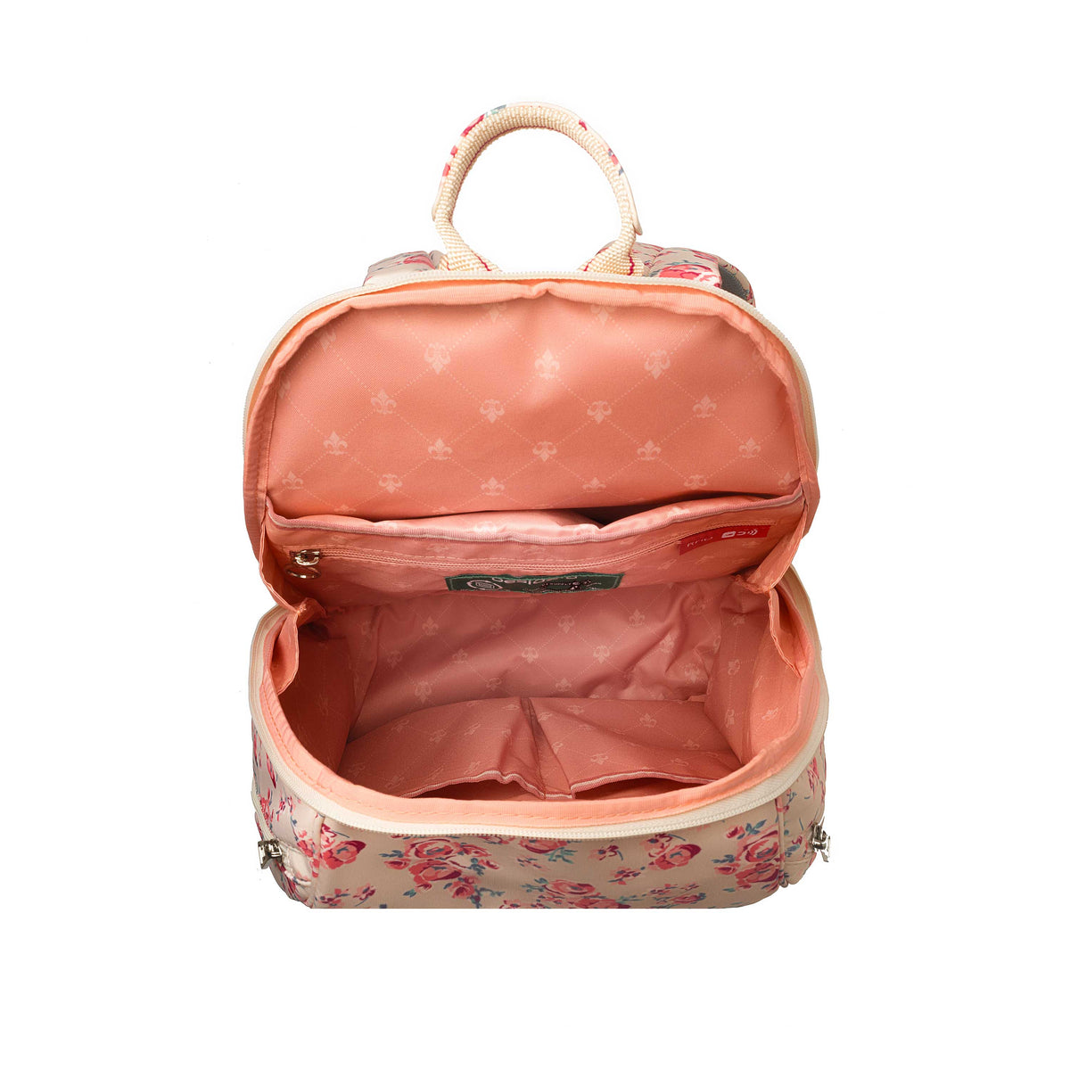 BFYP262314-598 Daffodil Beige Vintage Bouquet Backpack Inside Main
