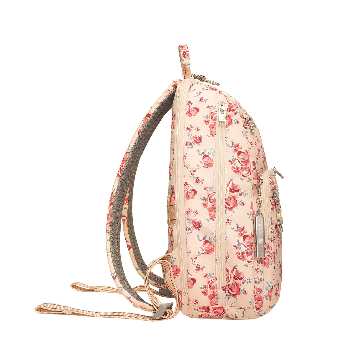 BFYP262314-598 Daffodil Beige Vintage Bouquet Backpack Left