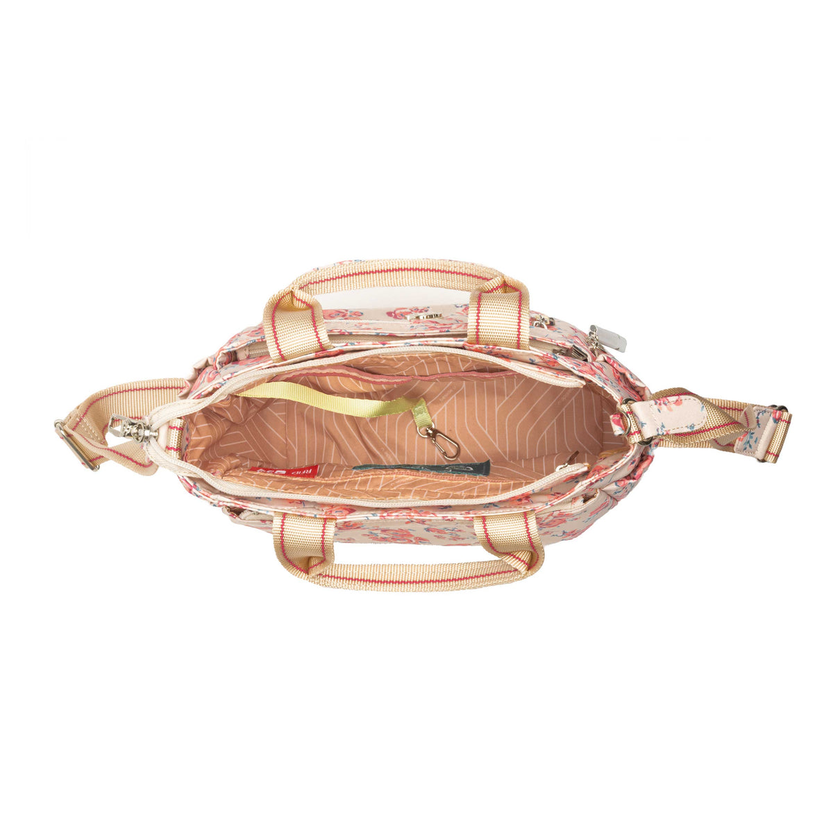 BFYP2631-598 Petunia Beige Vintage Bouquet Satchel Inside Main
