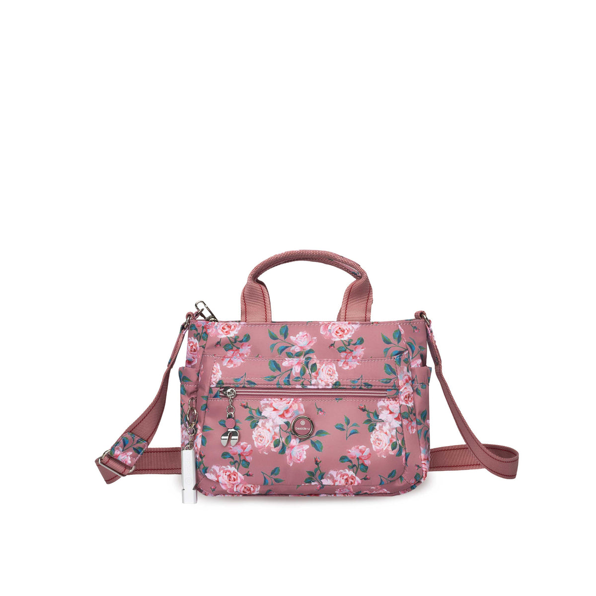 BFYP2631-965 Petunia Rose Blooms Satchel Front