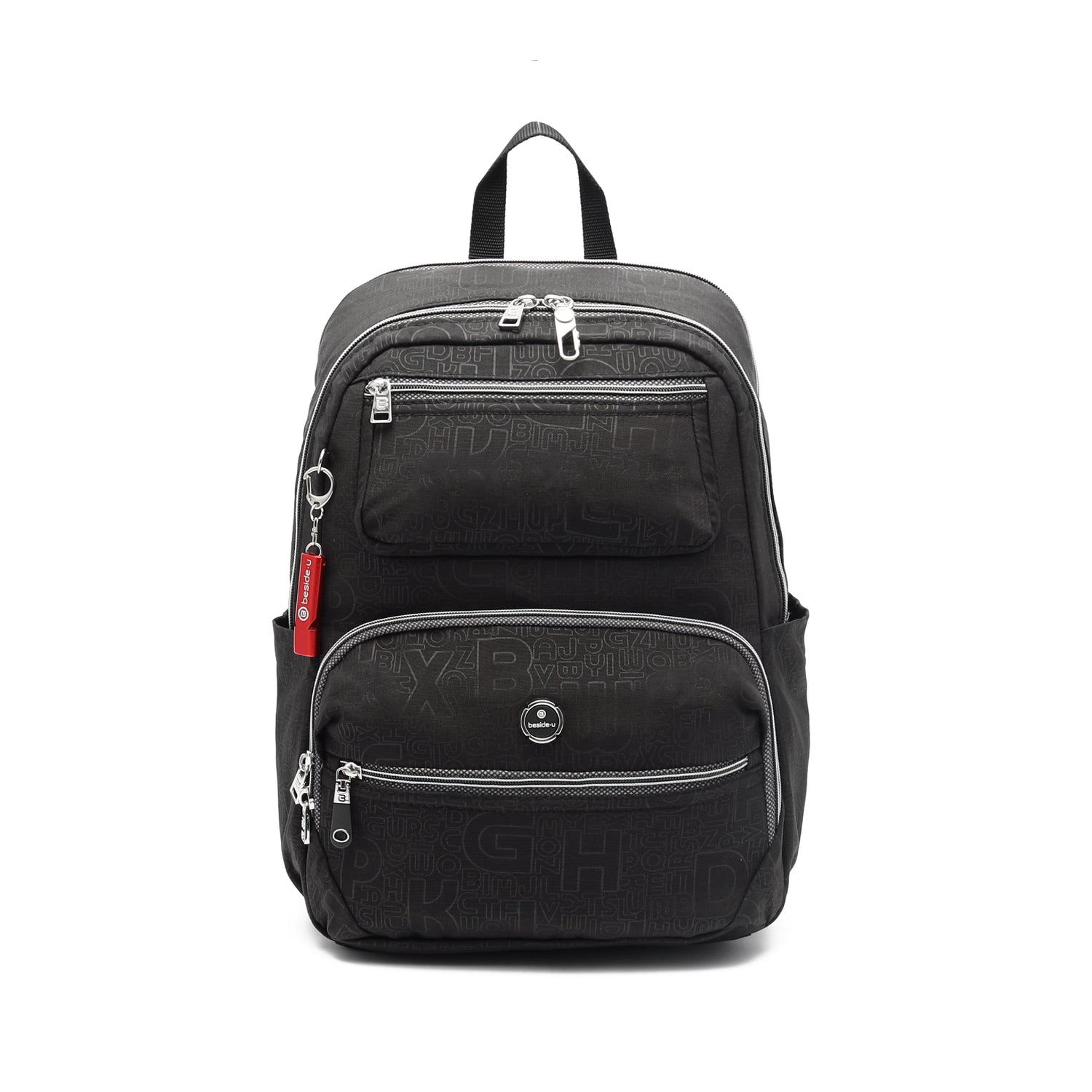 BFYPRO2322-1C1 Habit New Embossed Black Backpack Front
